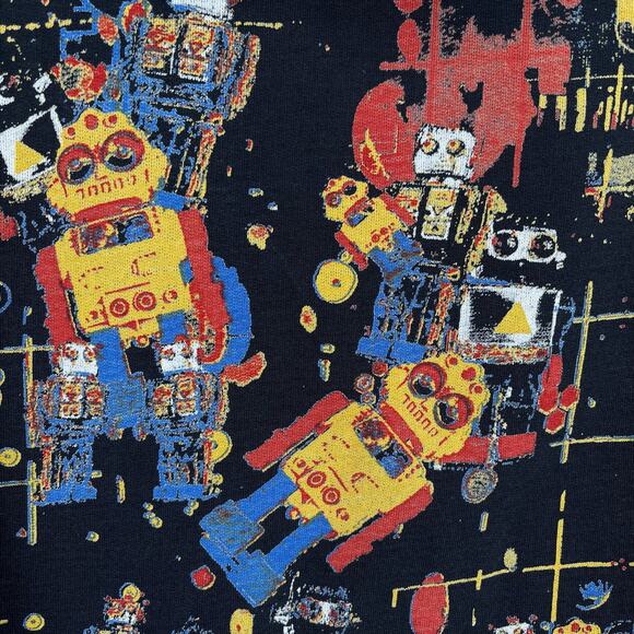 Vintage Y2K Sarin Robot Print Zip Up Hoodie Jacket Mens Size Medium - Picture 3 of 8
